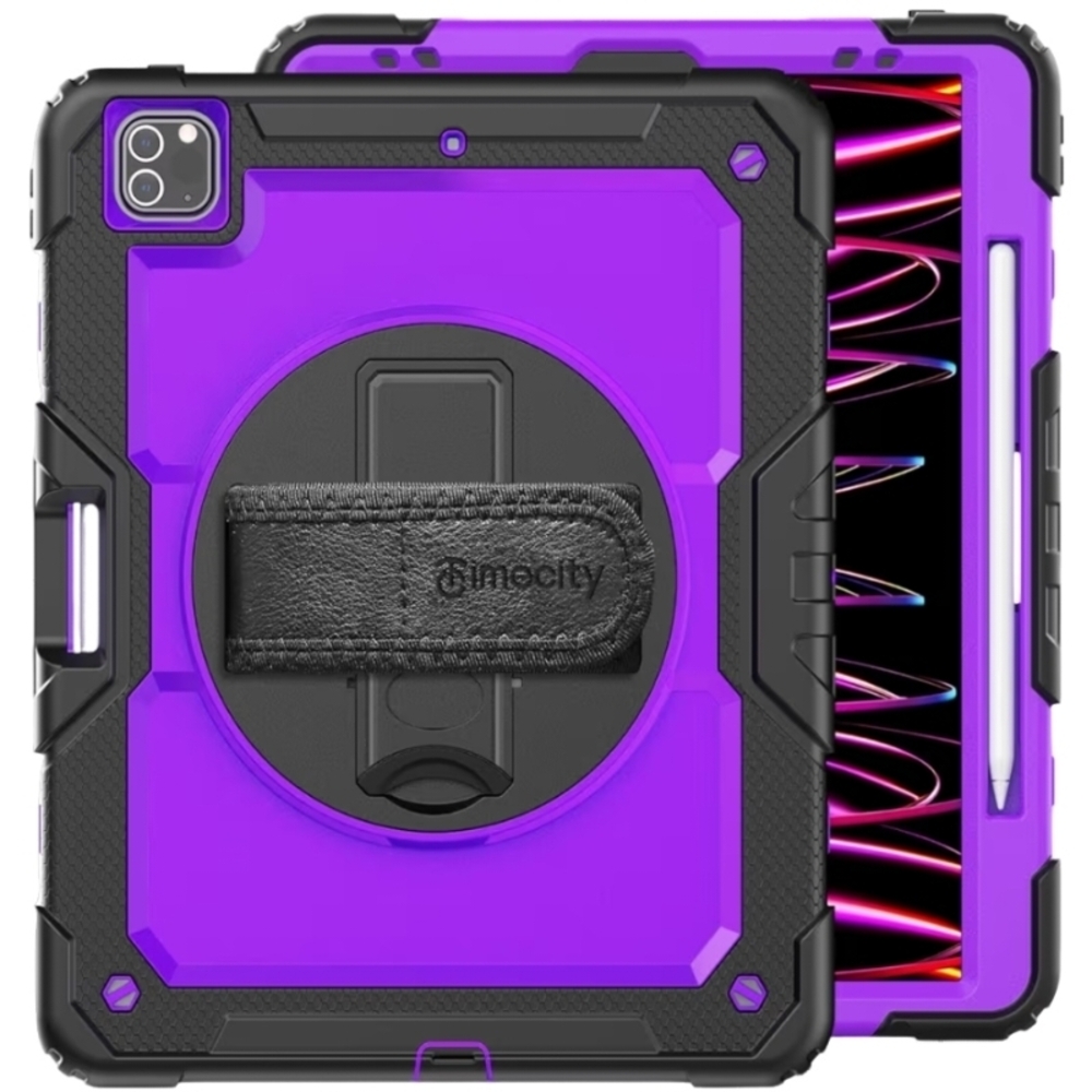 iPad Pro 12.9 Case 3rd-6th Gen. Rotating, Shoulder Strap New out of Box Purple